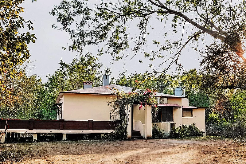 The lodge is set in a forested estate of 50 acres