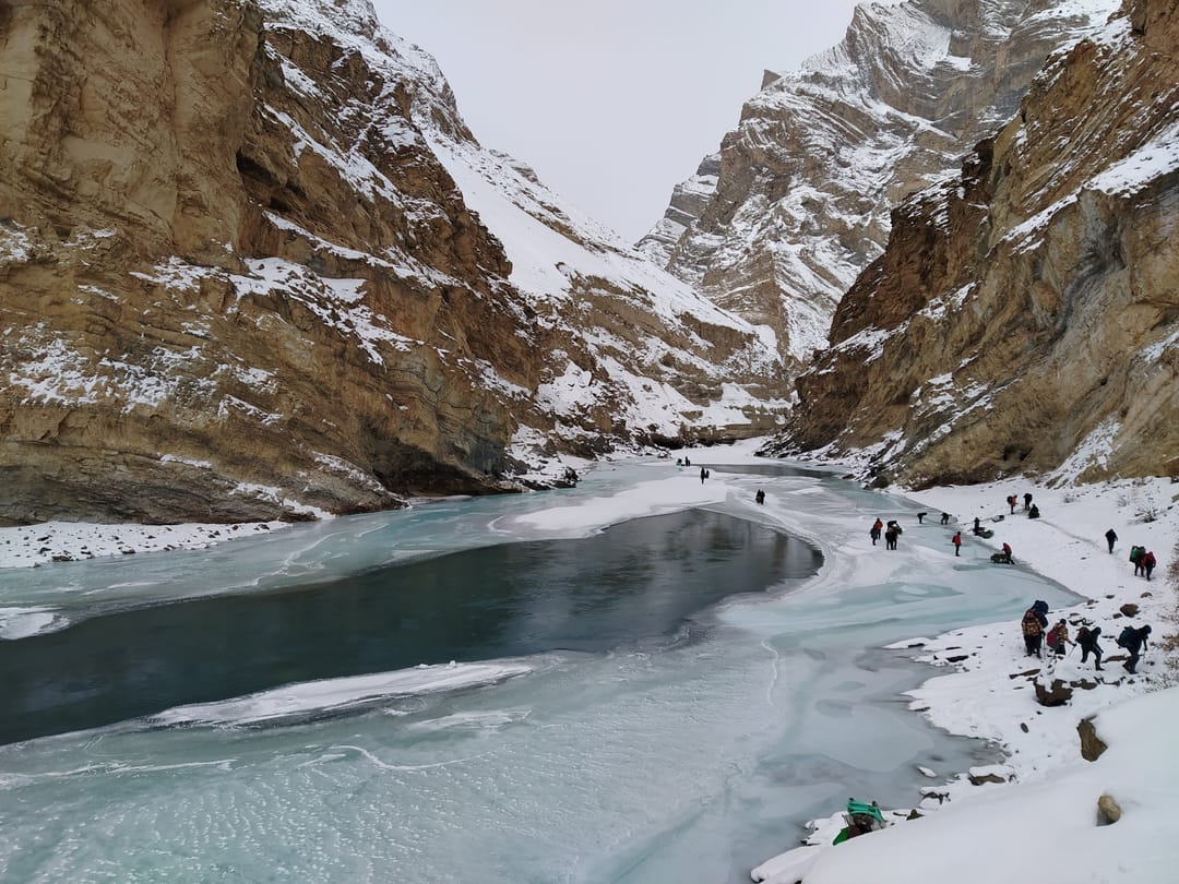 A view of the Chadar Trek in Ladakh