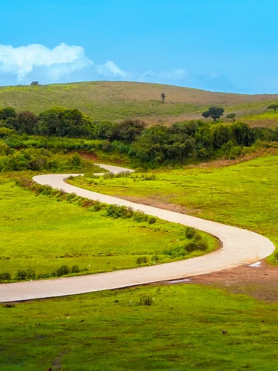 Shutterstock : Misty blue landscape and lake in Baba Budangiri hills near Manikyadhara Falls, Karnataka