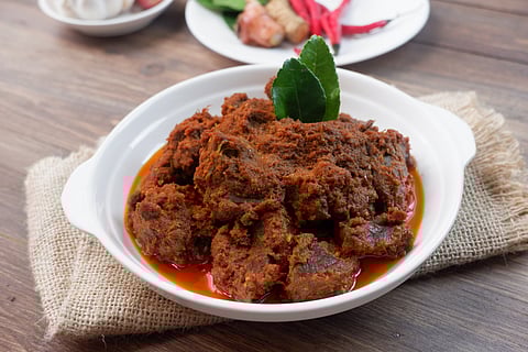 Beef rendang has origins in Indonesian cuisine