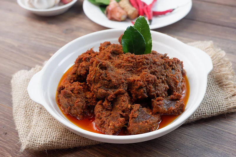 Beef rendang has origins in Indonesian cuisine