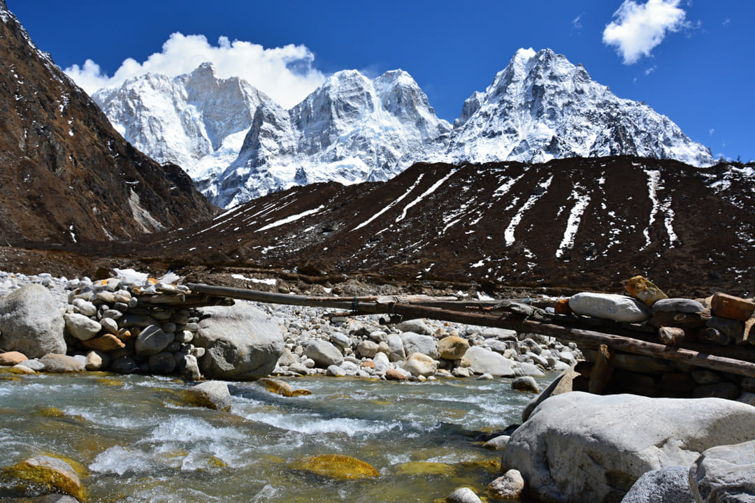 A view of the Kanchenjunga Base Camp