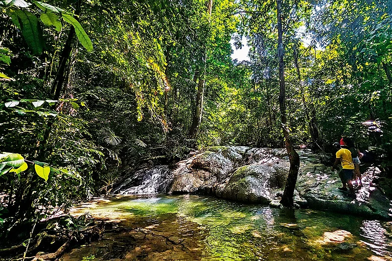 The water pool at the end of the hike with the Habitat Institute Activity Center