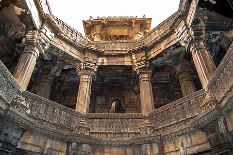 The Dada Harir stepwell was built in Solanki architectural style during the reign of Mahmud Shah