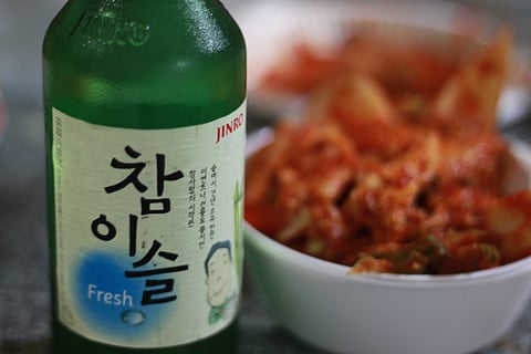 Soju with Kimchi