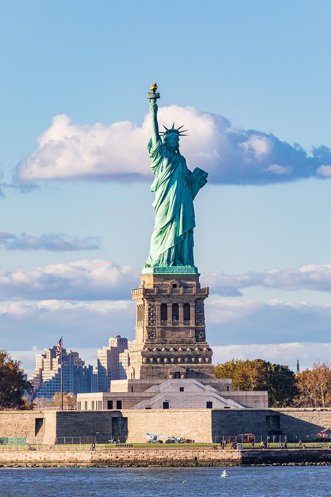 The Statue of Liberty seen from New York Harbor