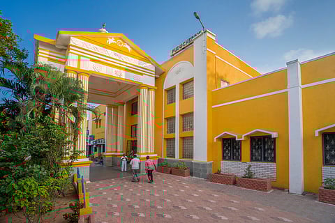 Puducherry Railway Station is widely considered one of the prettiest railway stations in India.