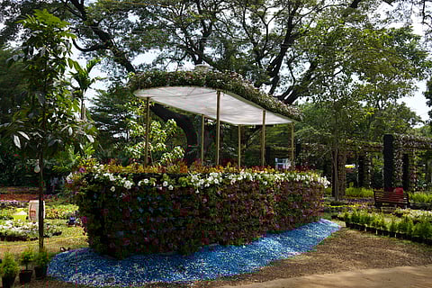 Browse through stalls as you take in the beautiful displays of flower arrangements