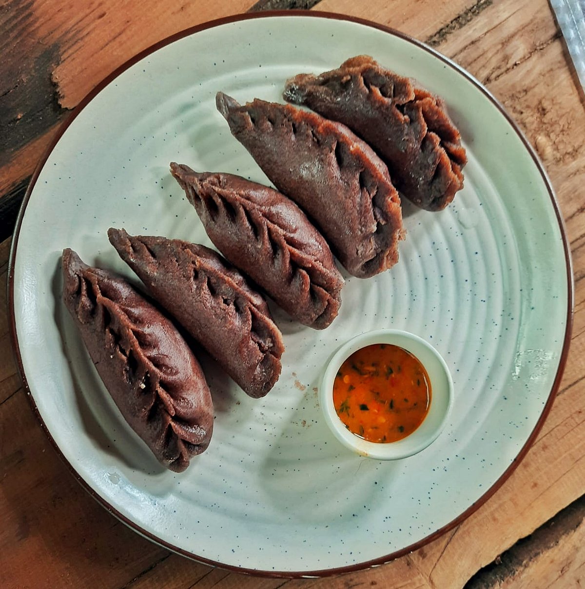 Millet momos stuffed with potato filling 