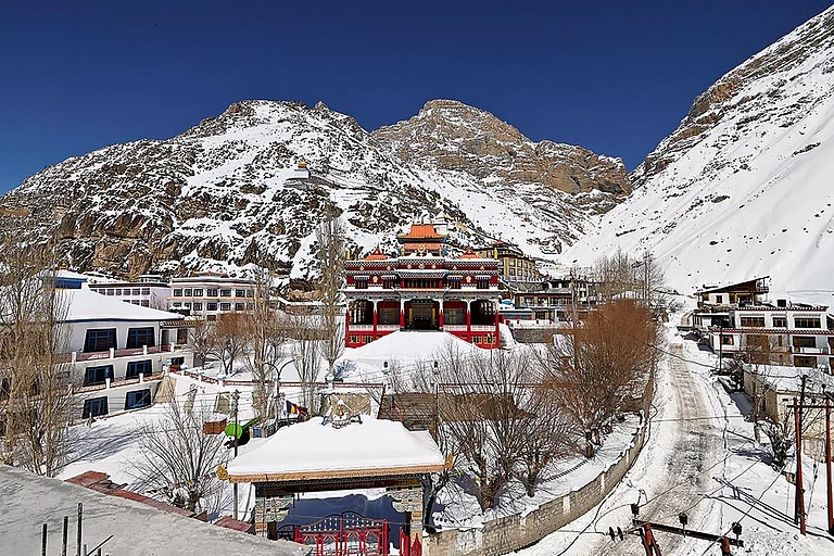 View of the Kaza Monastery from the Fa-Ma Home Stay - Ashish Kothari