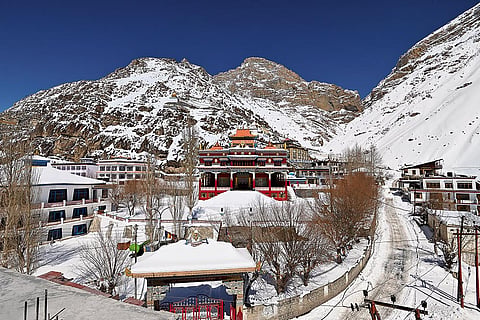 View of the Kaza Monastery 