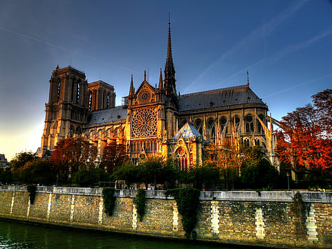 Notre Dame in Paris at night