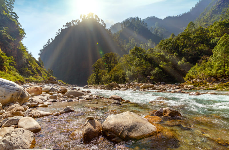The Gori Ganga river