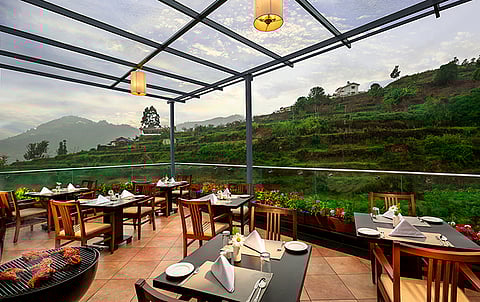 The dining area at the Great Trails Kodaikanal