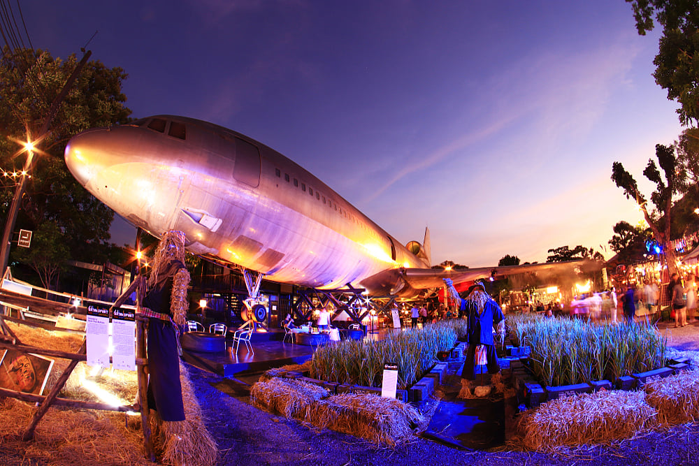 The market is known for its quirky art installations