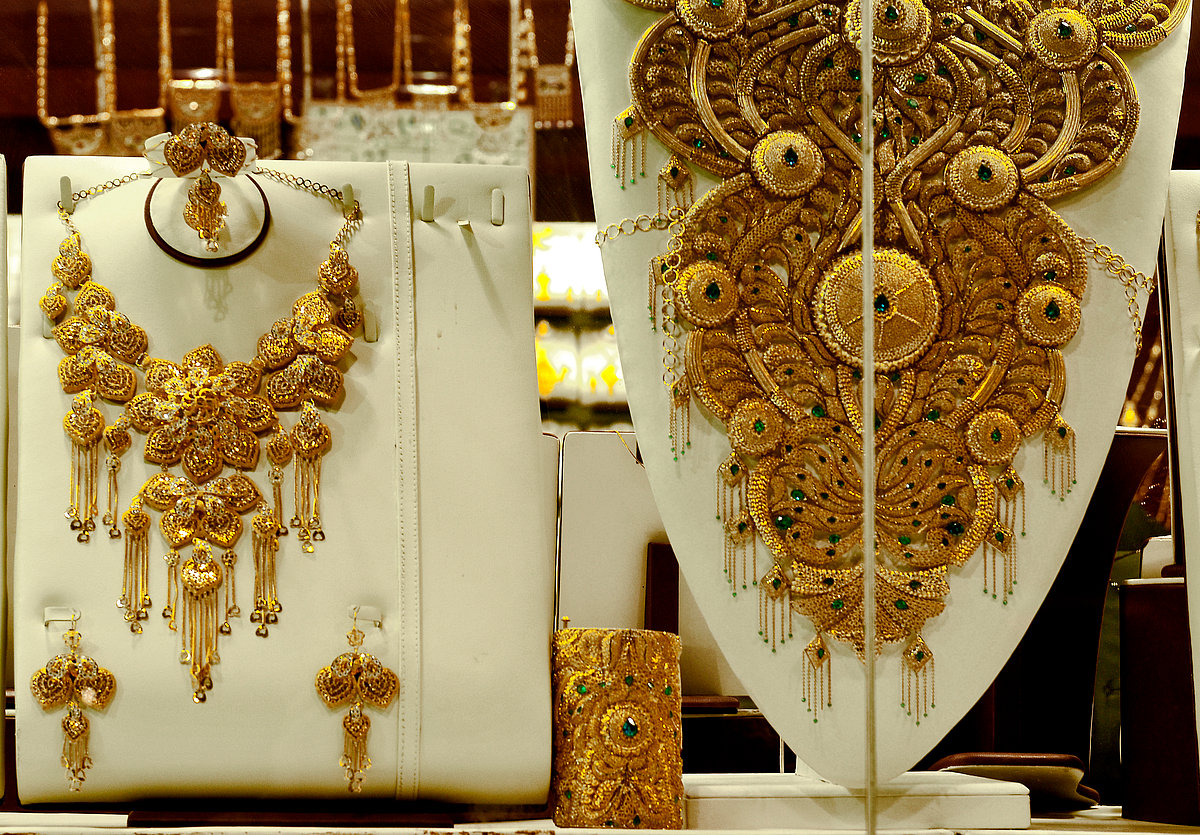 Shop window at the Gold Souk