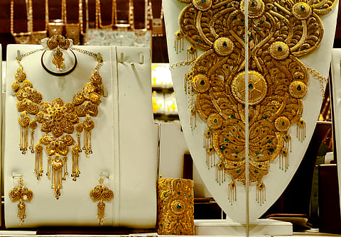 Shop window at the Gold Souk