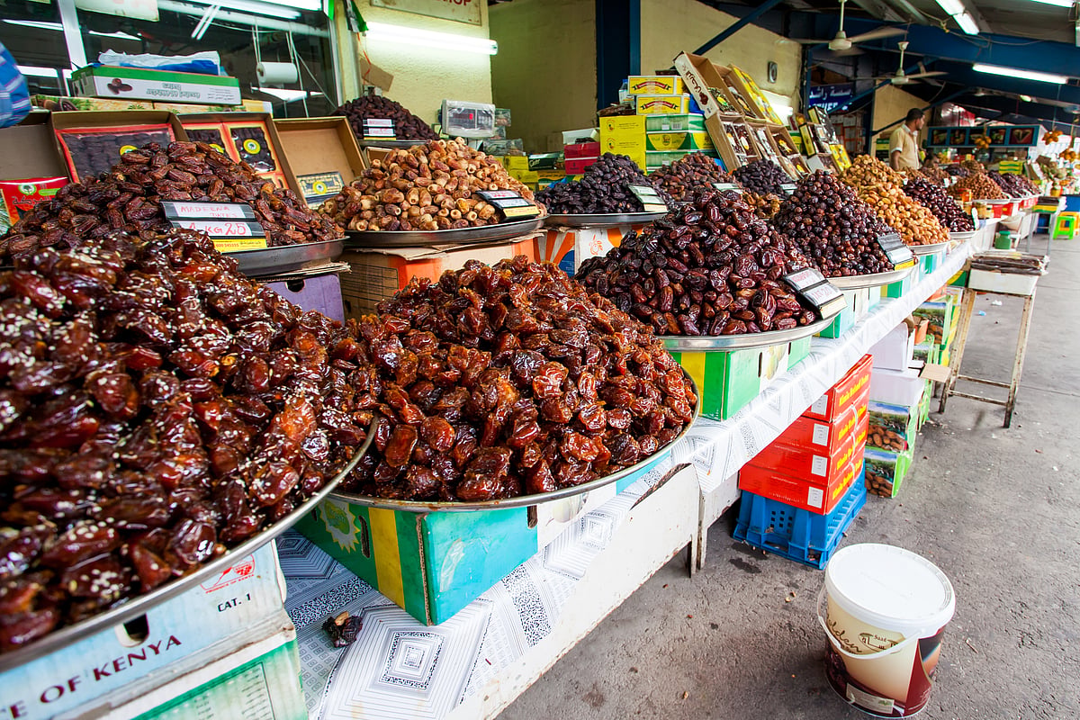 Fresh dates on sale at the Deira marketplace