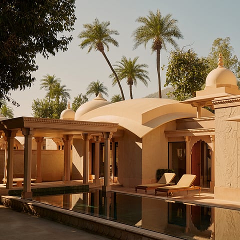 The private pool at Amanbagh