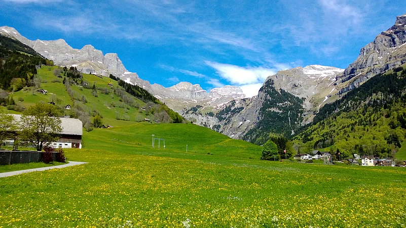 View of Mt Titlis from Engelberg
