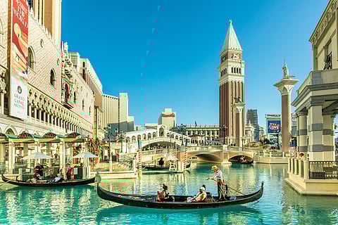 A gondola ride at The Venetian Resort Las Vegas