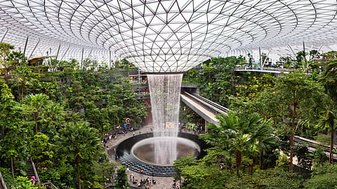 The HSBC Rain Vortex at the Jewel Changi Airport