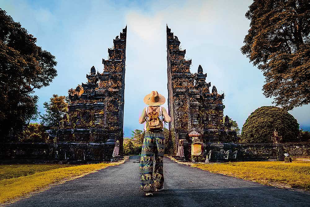 Embracing Balinese aesthetics, the Handara Gate mirrors the grandeur of a temple entrance