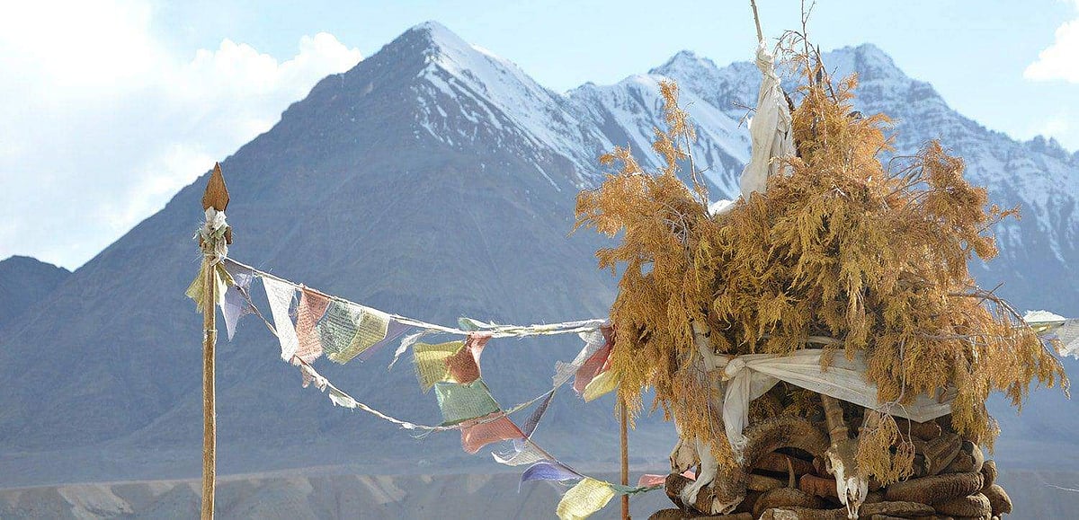 The view of the mountains