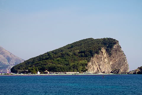 The isle of Svet Nikola in Budva
