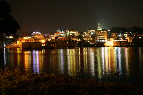 Ambrai Ghat at Night