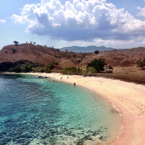 Pantay Merah or Pink Beach on Komodo Island