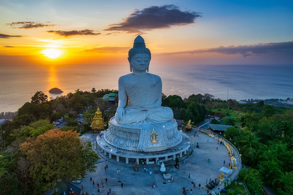 The Big Buddha statue is 45 metre high