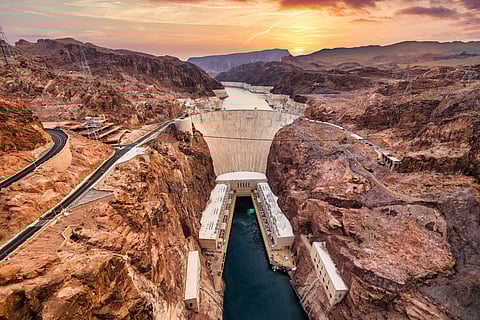 The Hoover Dam is a Depression-era structure