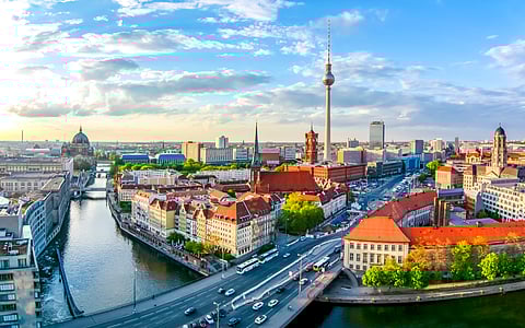 A shot of Berlin's cityscape