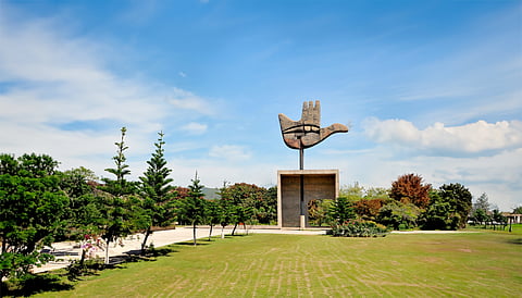 Open Hand Monument in Chandigarh 