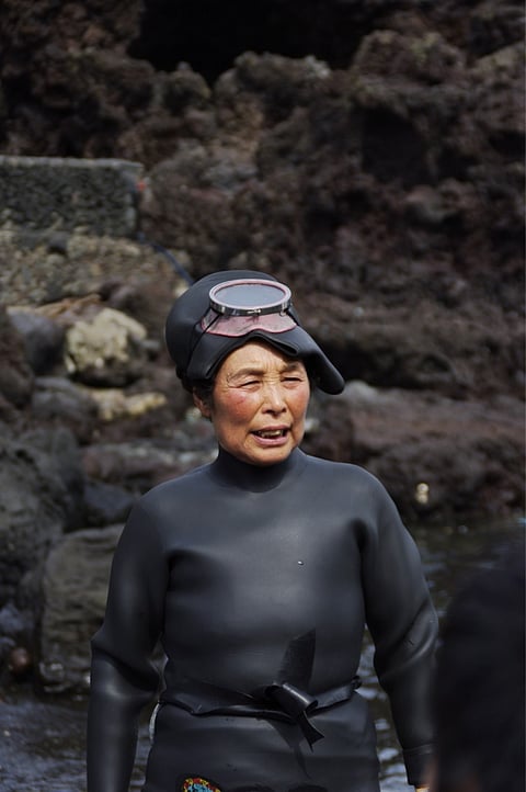 Haenyo woman at Jeju Island