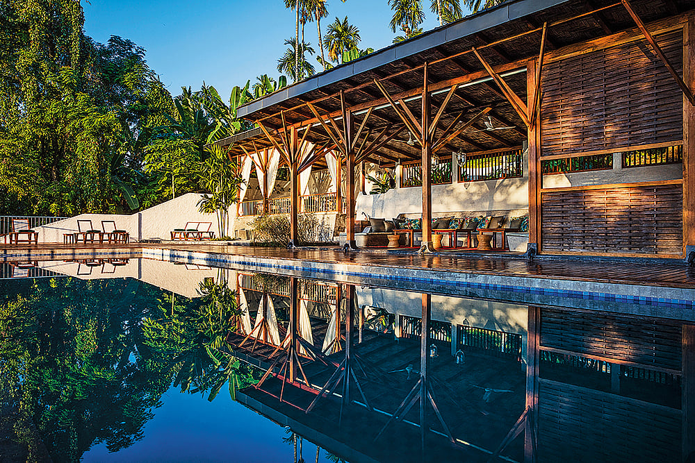 Enjoy beautiful sunset views by the pool