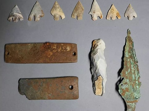 Among the notable discoveries within the monument are a plethora of weapons