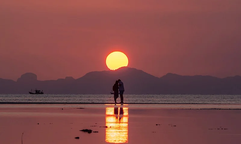 A beautiful sunset om Nathon, Koh Samui