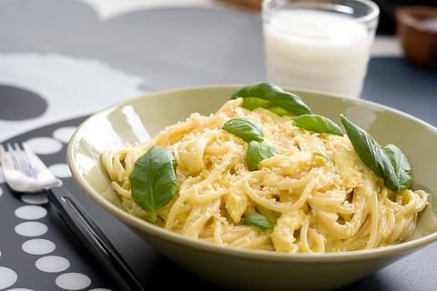 Pasta in lemon cream