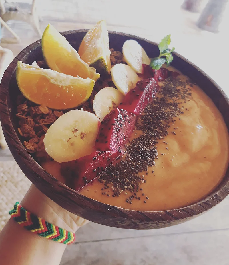 A smoothie bowl at the Vegan Soul Kitchen
