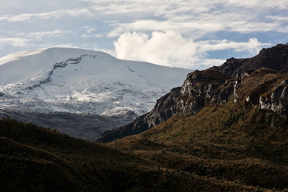 Los Nevados National Natural Park is home to some of the most stunning and majestic snow-capped mountains