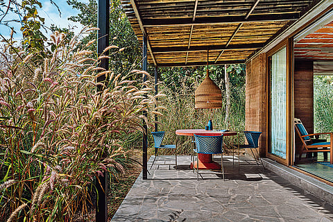 The running verandahs offer uninterrupted views of the surroundings