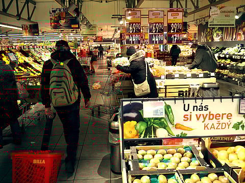 A grocery store in Prague