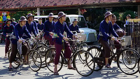 Men wearing mo hom shirts in Chiang Mai
