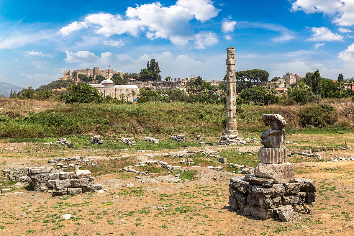 The ruins of the Temple of Artemis, one of the seven wonders of the ancient world
