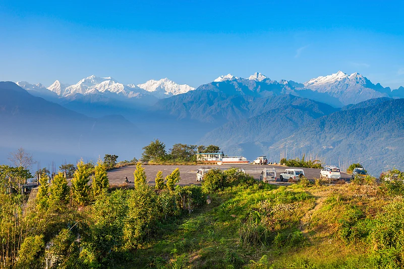 The Kangchenjunga viewpoint in Pelling in West Sikkim