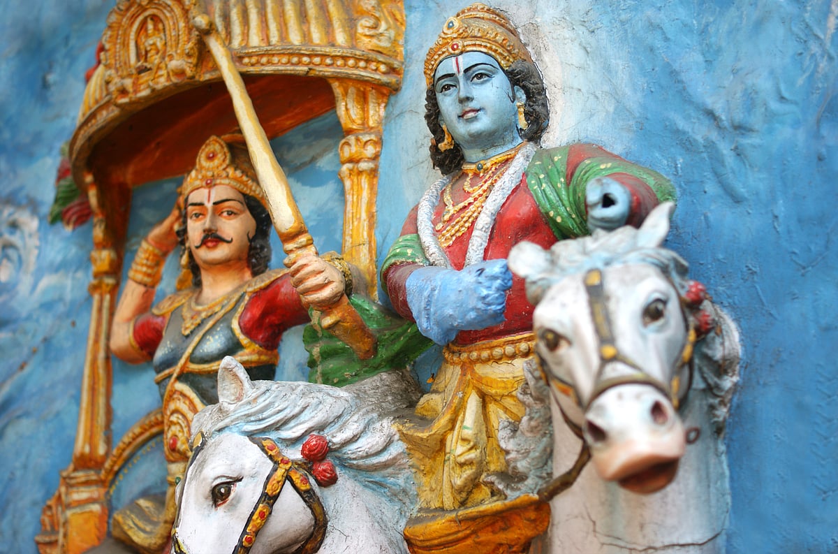 The author spoke about how he has illustrated his points with examples of revered figures like Lord Krishna in his book