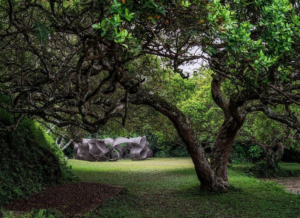 Some of the gardens have interesting works of art