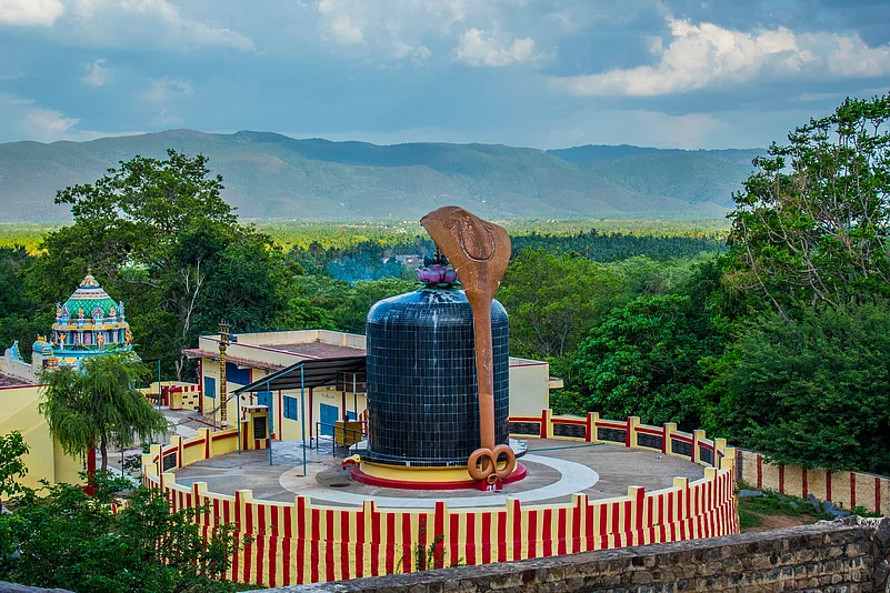 the Lord Shiva Linga amidst the Yelagiri Hills